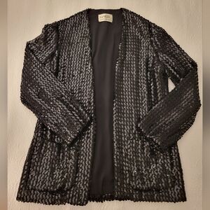 Marita by Anthony Muto black sequin blazer 70's high fashion excellent used cond